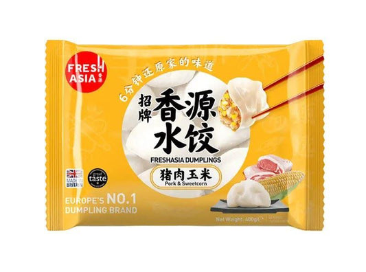 ❄️ Freshasia Dumplings (Pork & Sweetcorn) 香源 招牌水餃 (豬肉玉米) 25 x 400g