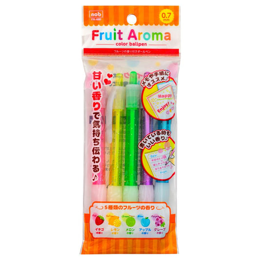(Case) Nob Fruit Aroma Ballpoint Pen 0.7mm (5 Colours) 水果香味 0.7mm 原子筆 (5色) *10