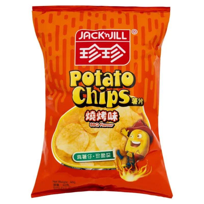 (Case) Jack'n Jill Potato Chips (BBQ Flavour) 珍珍 薯片 (燒烤味) 60g*20
