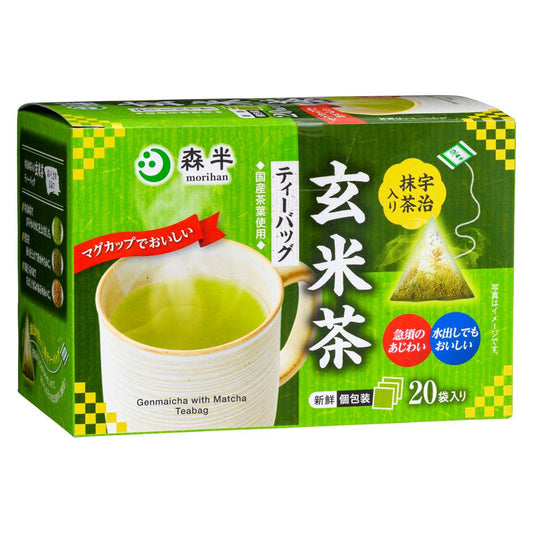 (Case) Kyouei Seicha Morihan Genmaicha with Uji Matcha Tea Bag 46g*8