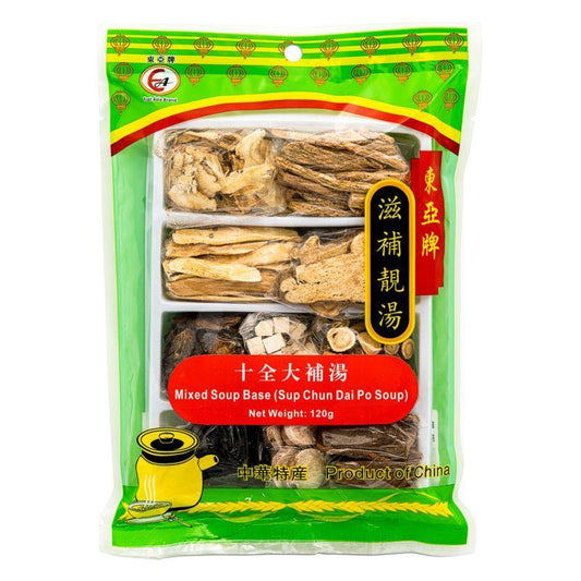 (Case) East Asia Brand Mixed Soup Base (Sup Chun Dai Po Soup) 東亞牌 十全大補湯 120g*50