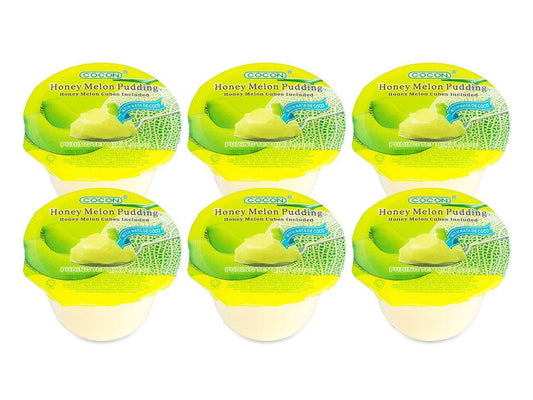 (Case) Cocon Honey Melon Flavoured Jelly Pudding with Coconut Gel and Fruit Pieces 6*118g*12