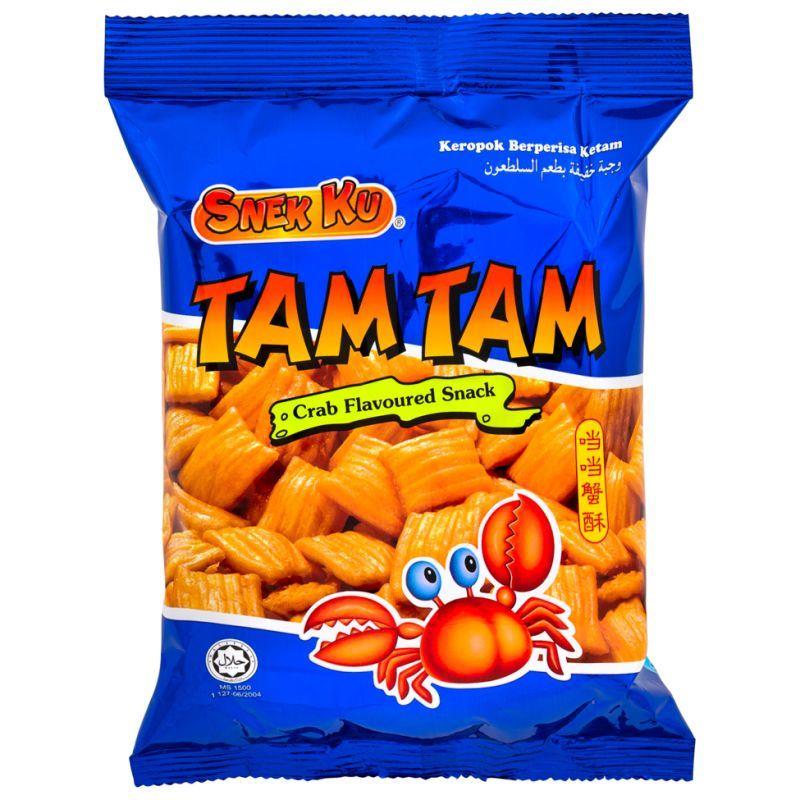 (Case) Snek Ku Tam Tam Crab Flavoured Snack 噹噹蟹酥 80g*60
